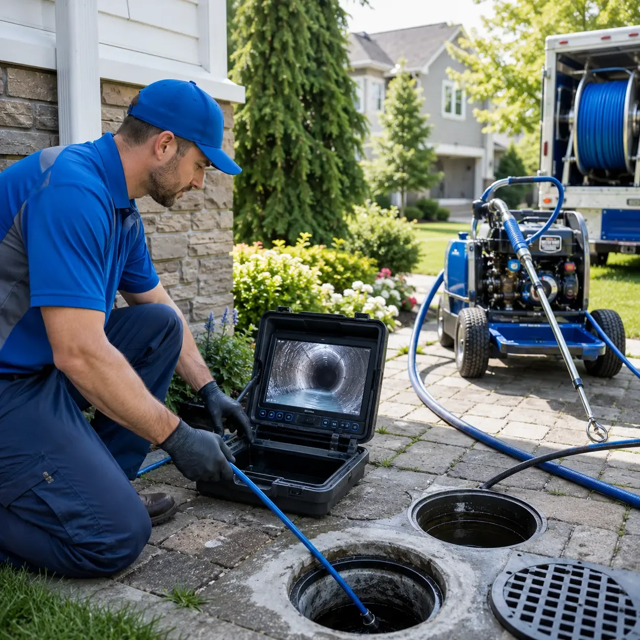 Outdoor drain cleaning professionals serving Chesterhill, OH
